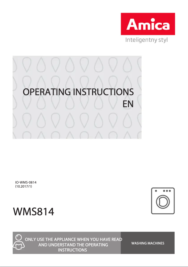 Page 1 of the manual User Manual Amica WMS814