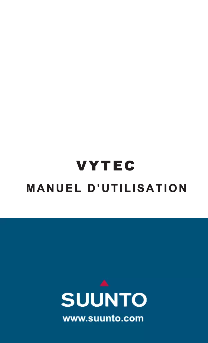 Page 1 de la notice Manuel utilisateur Suunto Vytec