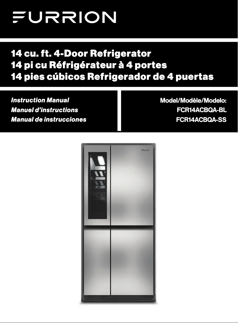Page 1 de la notice Manuel utilisateur Furrion FCR14ACBQA-SS