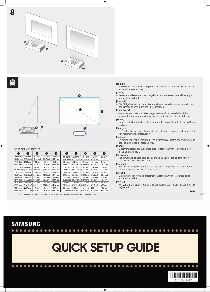 Page n°1 - Manuel utilisateur Samsung SP-LSP7TGA