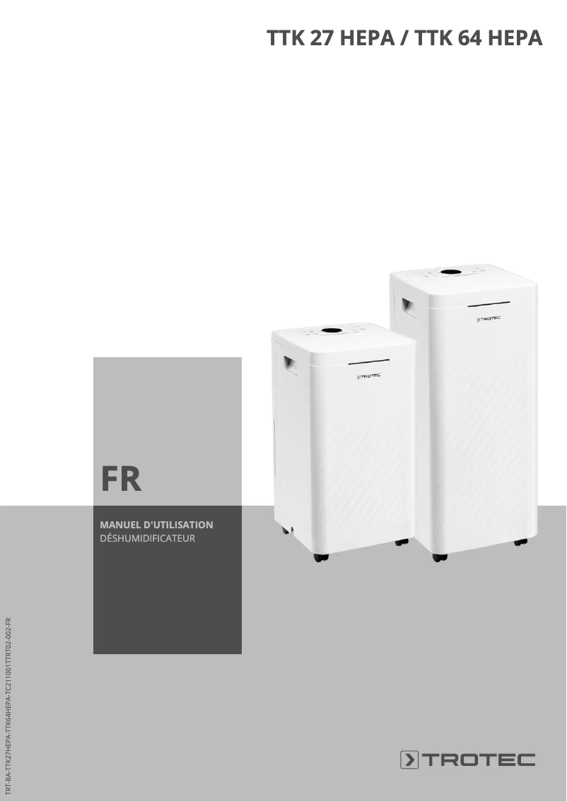 Imagen de la primera página del manual del dispositivo TTK 27 HEPA