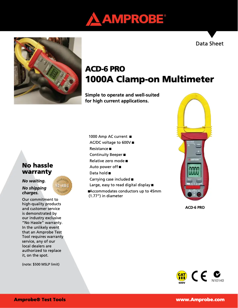 Image de la première page du manuel de l'appareil ACD-6-PRO