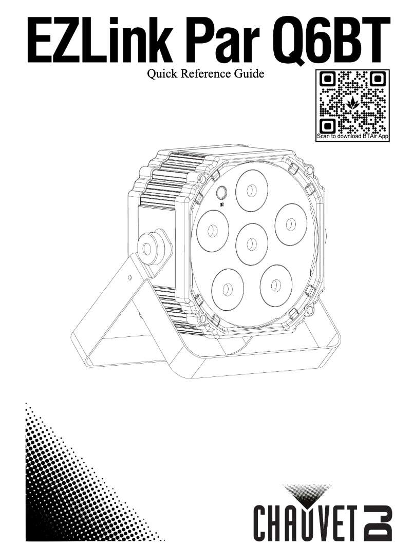 Page 1 de la notice Manuel utilisateur Chauvet EZLink PAR Q6 BT