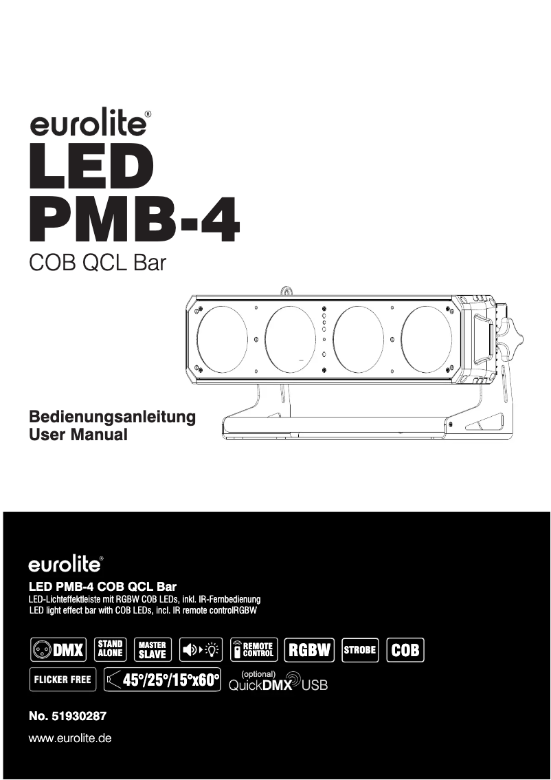 Page 1 de la notice Manuel utilisateur Eurolite LED PMB-4