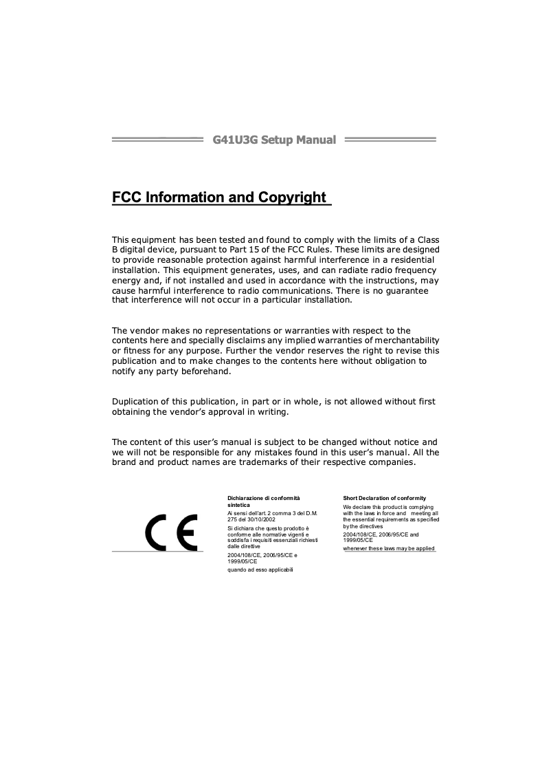 Página 1 del manual Manual de usuario Biostar G41U3G