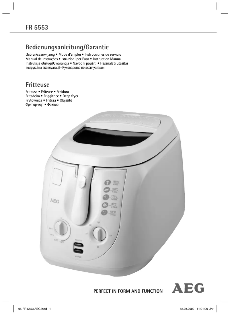 Page n°1 - Manuel utilisateur AEG FR 5553