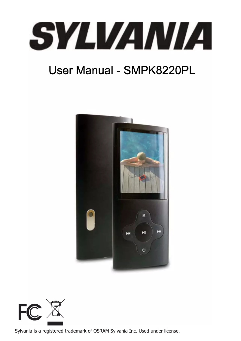 Page 1 de la notice Manuel utilisateur Sylvania SMPK8220PL