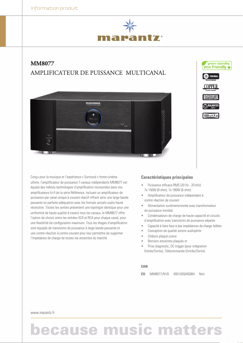 Imagen de la primera página del manual del dispositivo MM8077
