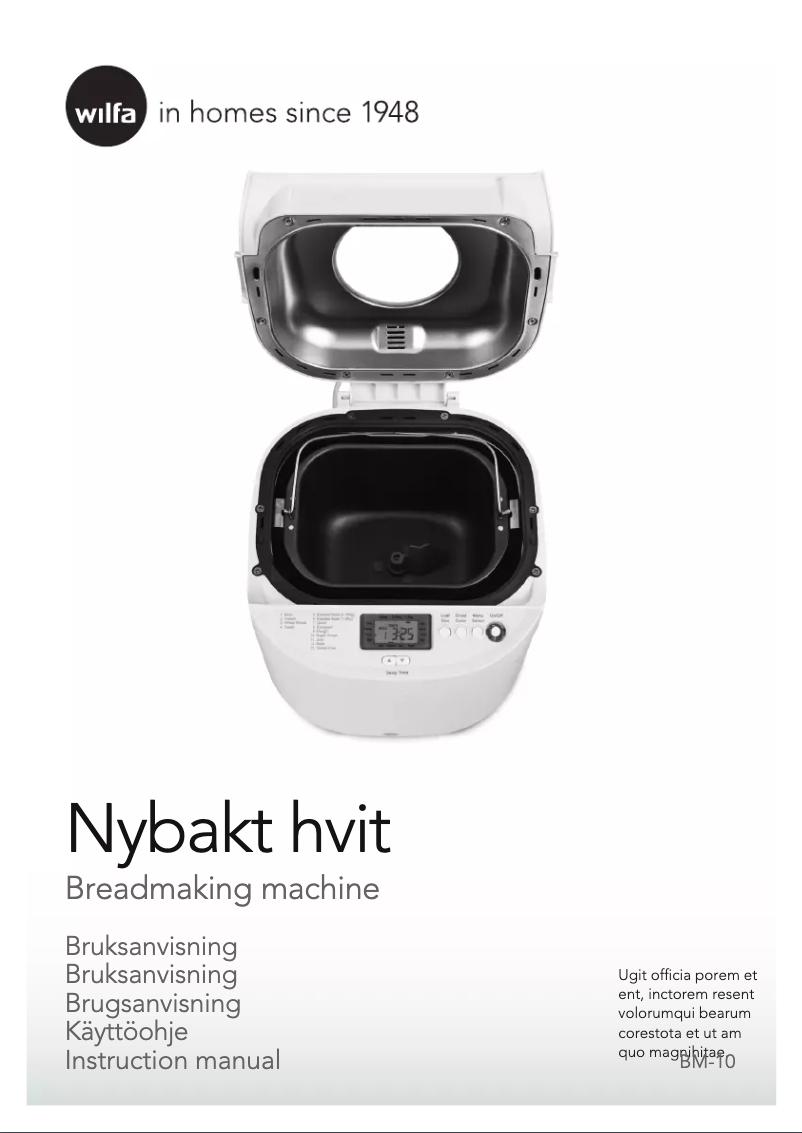 Image de la première page du manuel de l'appareil BM-10