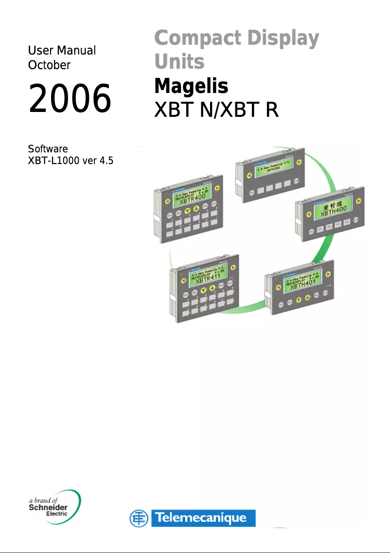 Image de la première page du manuel de l'appareil XBTN401