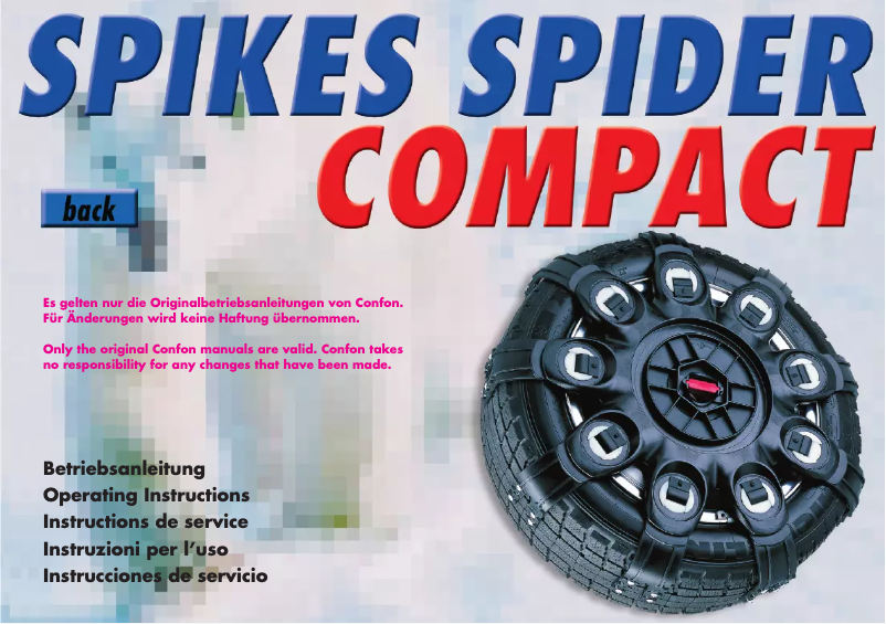 Page 1 de la notice Manuel utilisateur Spikes Spider Compact