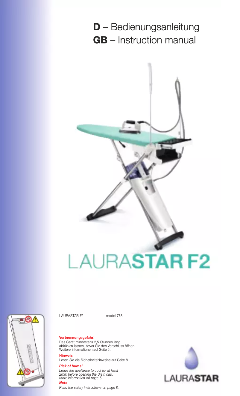 Image de la première page du manuel de l'appareil F2
