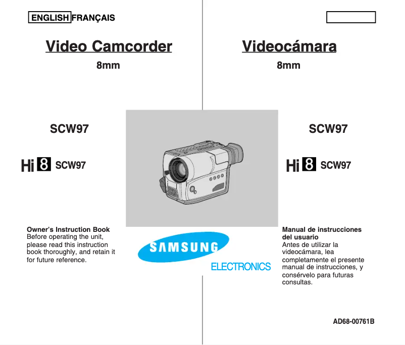 Page 1 de la notice Manuel utilisateur Samsung SCW97