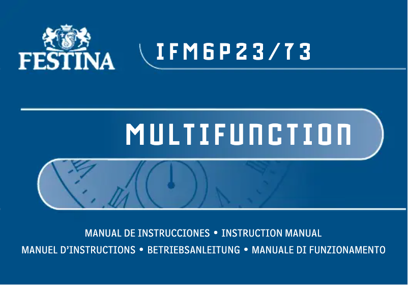 Page 1 de la notice Manuel utilisateur Festina F16573
