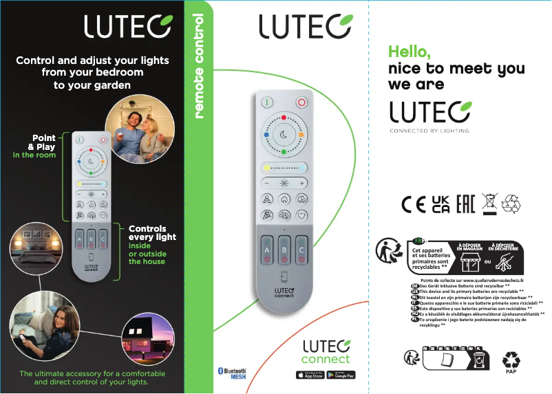 Page n°1 - Manuel utilisateur Lutec Connect