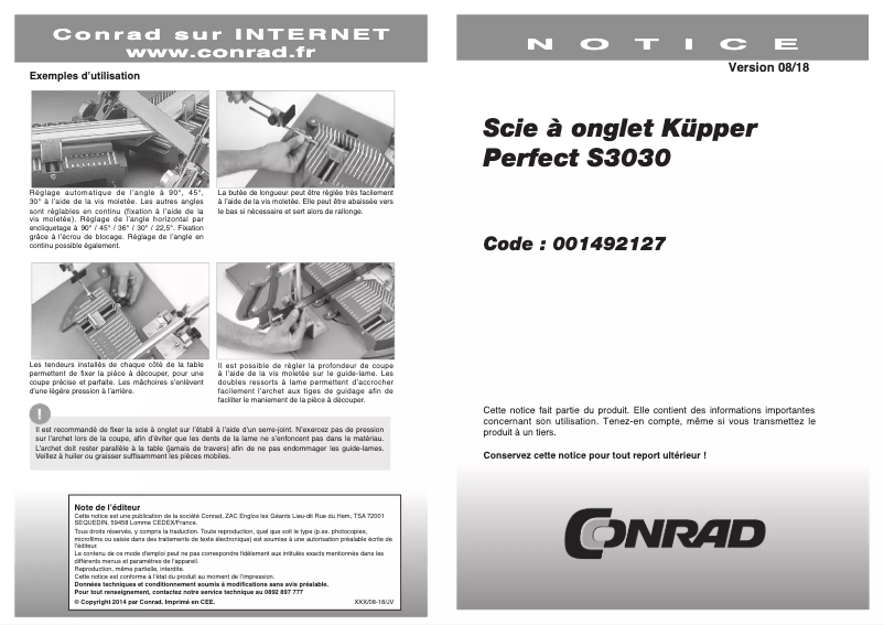 Page n°1 - Manuel utilisateur Küpper Perfect S3030
