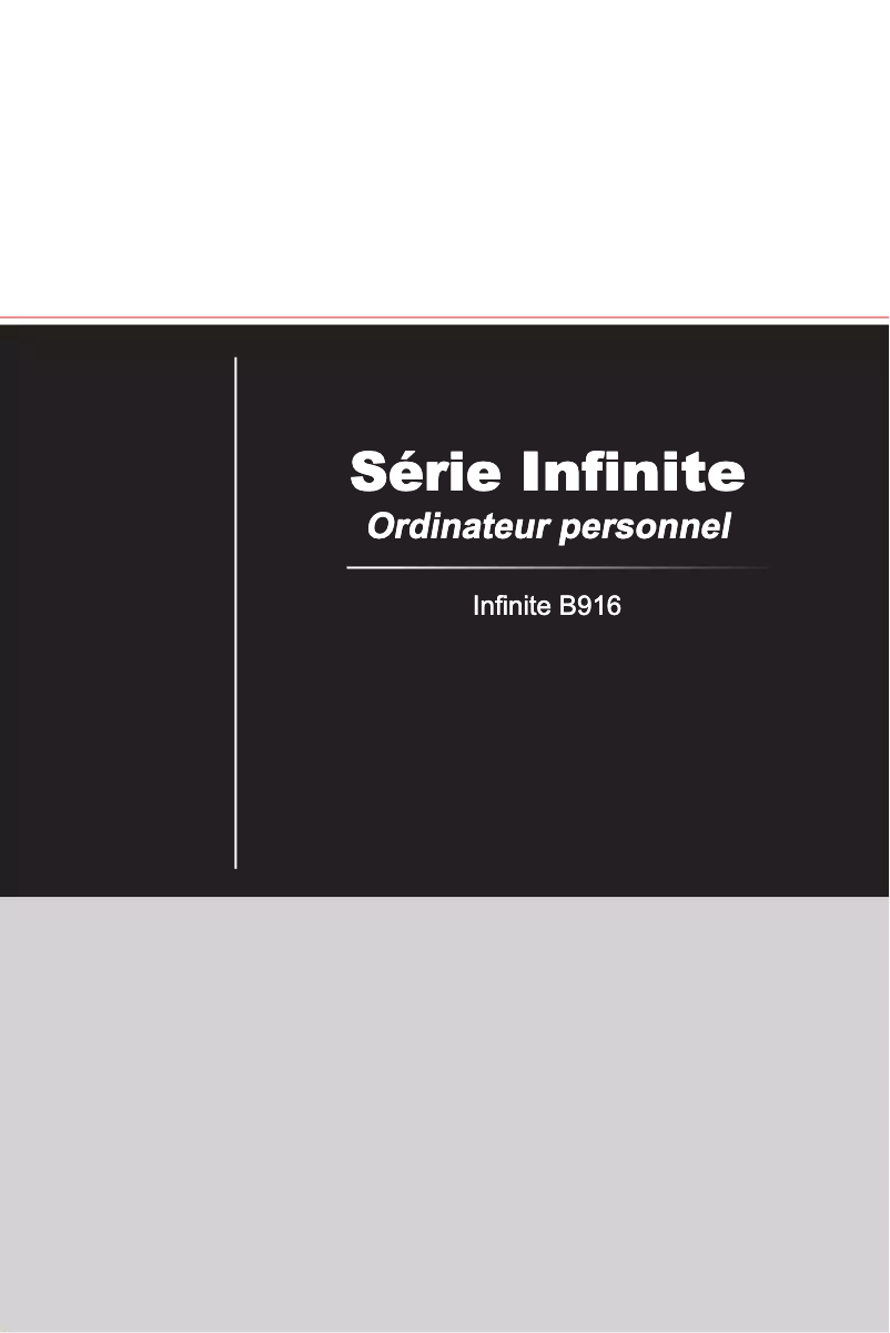 Page 1 de la notice Manuel utilisateur MSI MEG Infinite X 10th