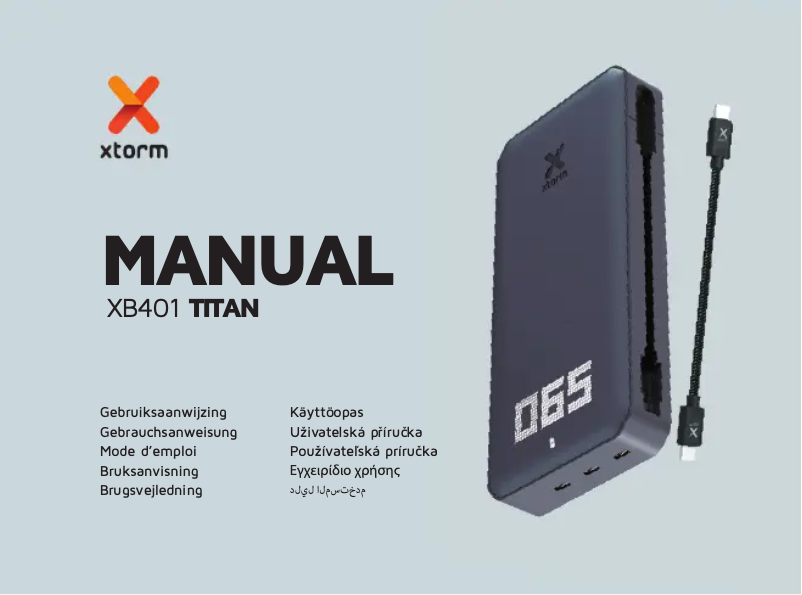 Image de la première page du manuel de l'appareil XB401 Titan