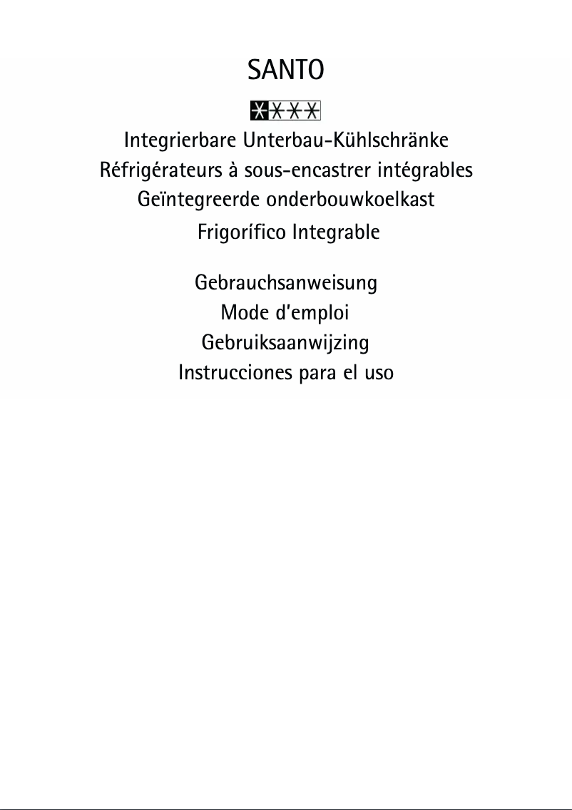 Image de la première page du manuel de l'appareil Santo U 96040-4 I