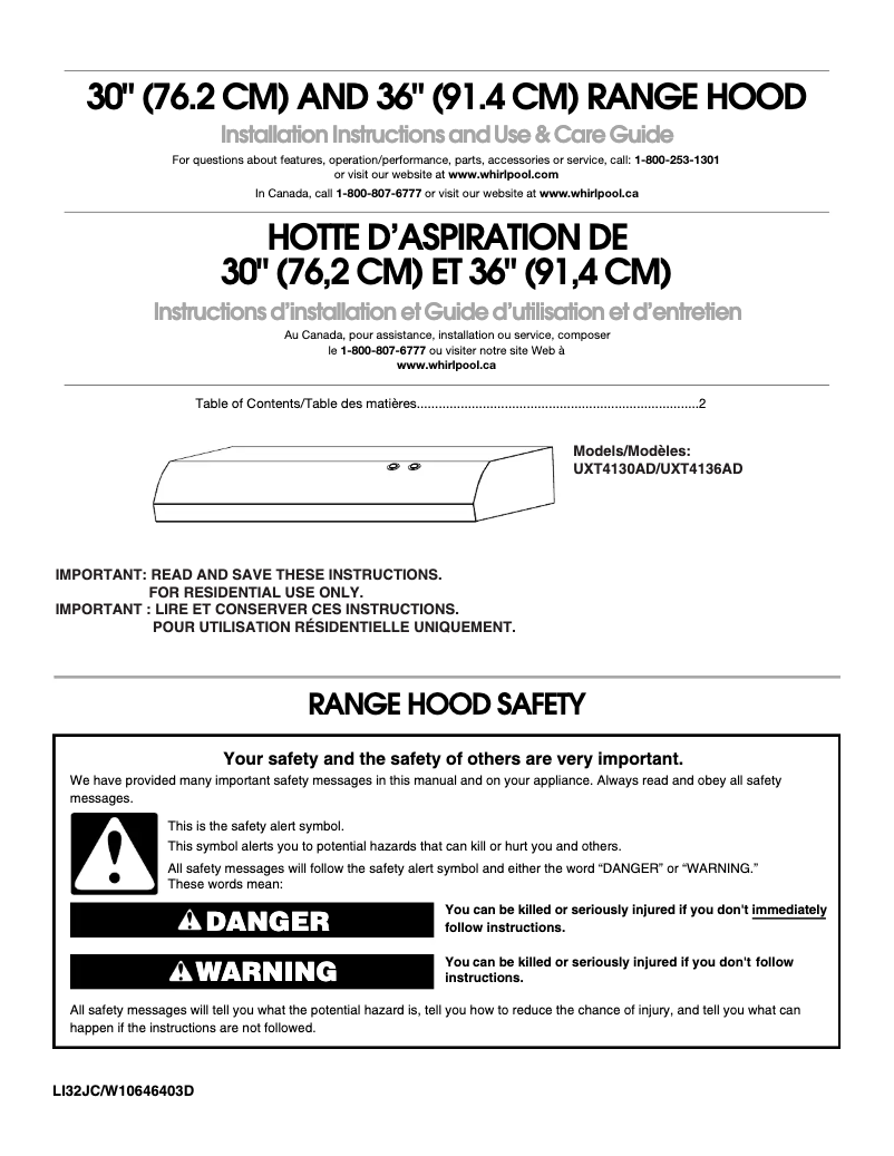Page n°1 - Manuel utilisateur Maytag UXT4136ADS