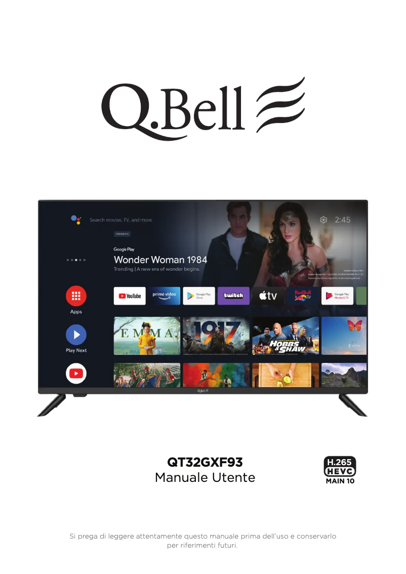 Page n°1 - Manuel utilisateur QBell Technology QT32GXF93