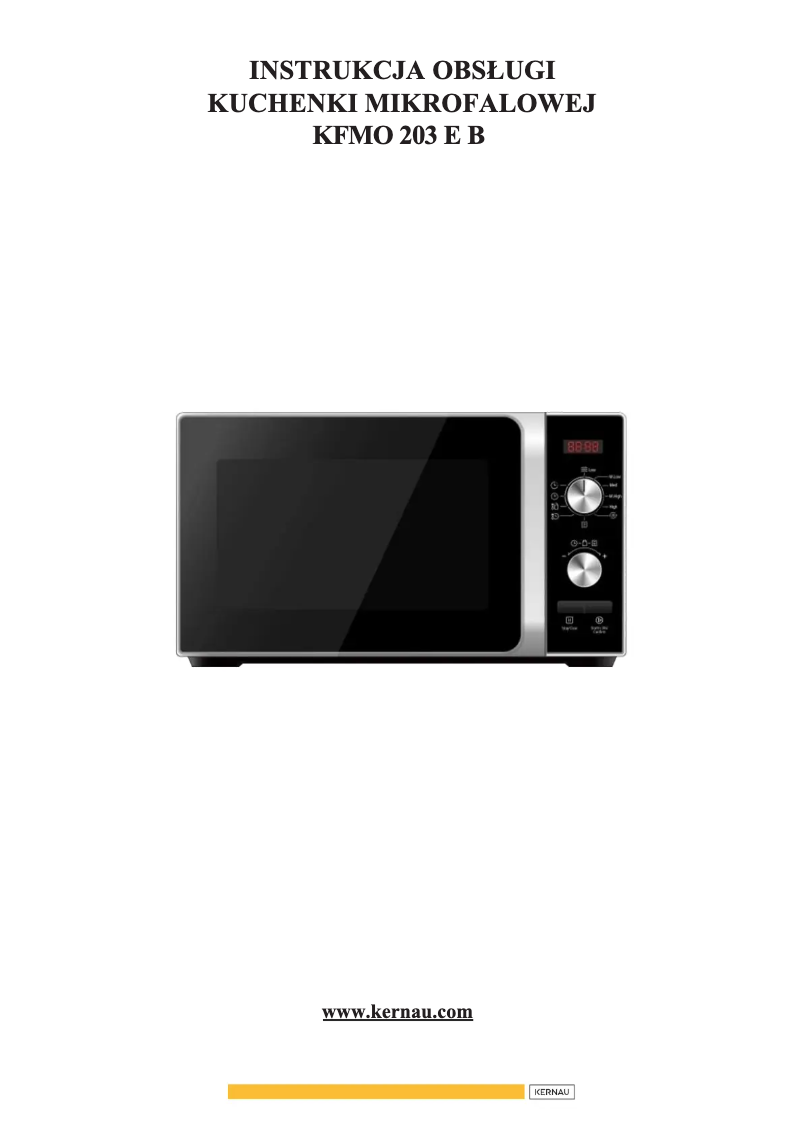 Page 1 de la notice Manuel utilisateur Kernau KFMO 203 E B