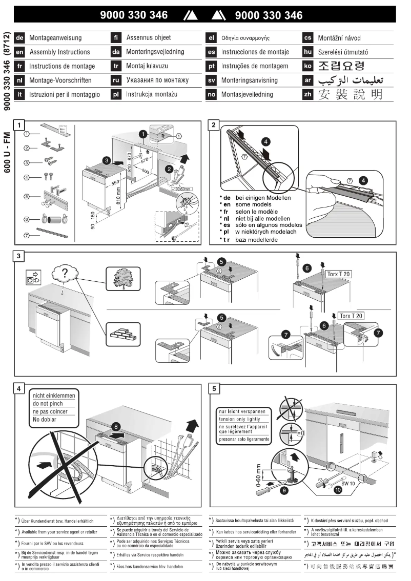 Page n°1 - Manuel utilisateur Siemens SE44E235SK
