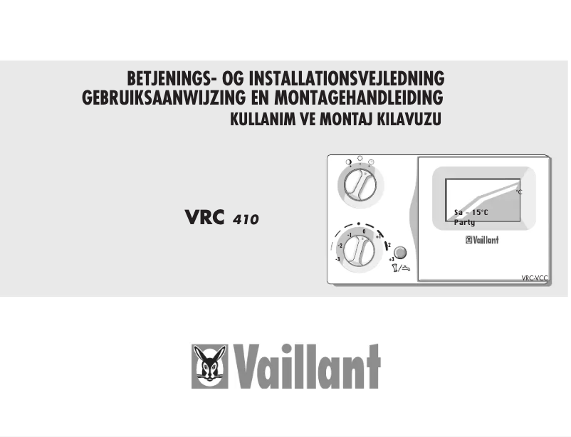 Page n°1 - Manuel utilisateur Vaillant VRT 410 S