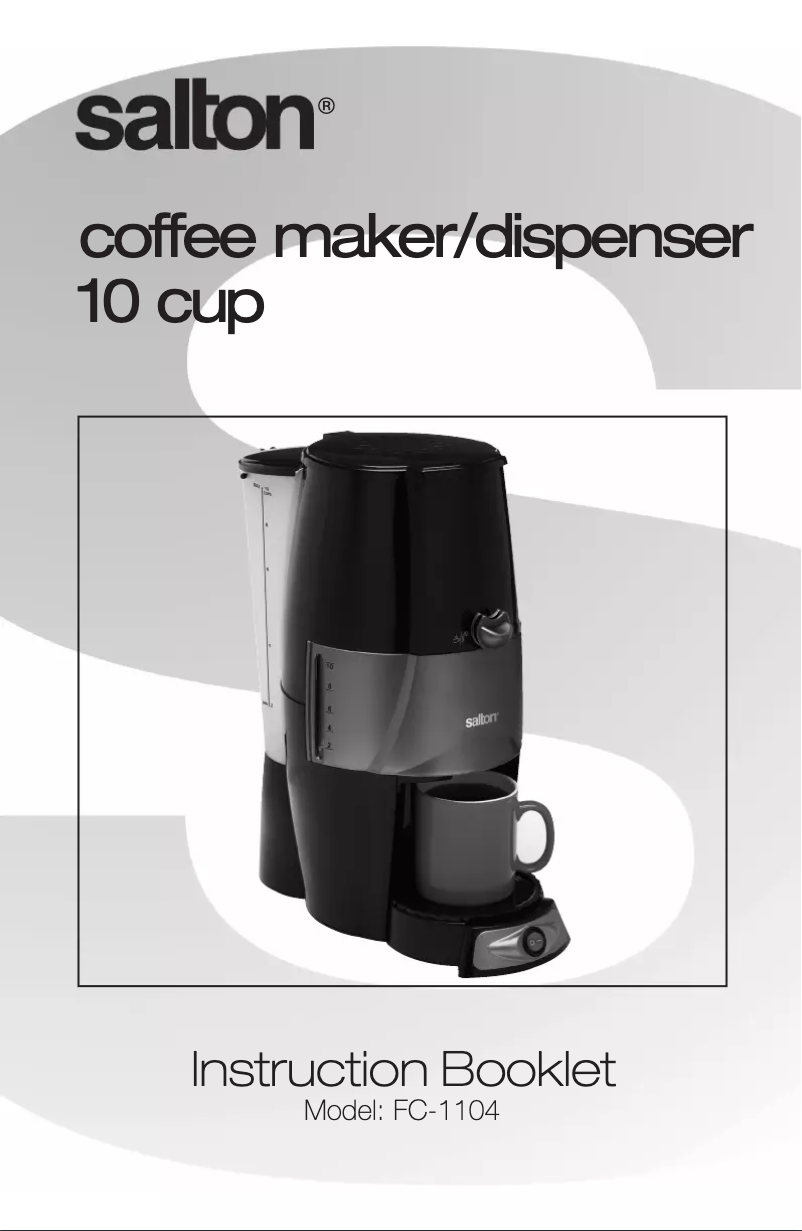 Image de la première page du manuel de l'appareil FC1104