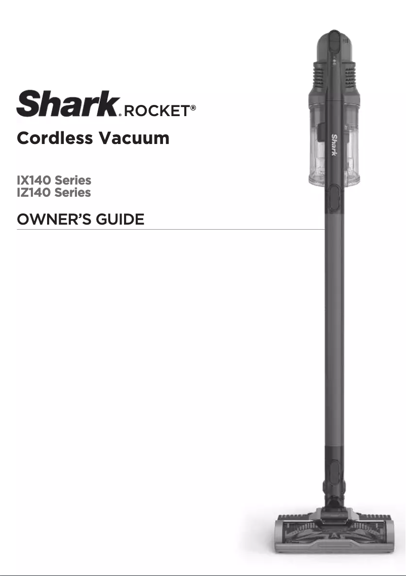 Page 1 de la notice Manuel utilisateur Shark Rocket IZ142