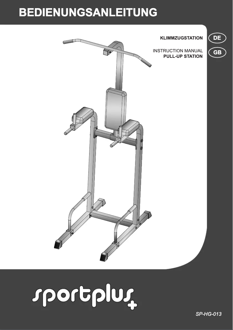 Page n°1 - Manuel utilisateur SportPlus SP-HG-013