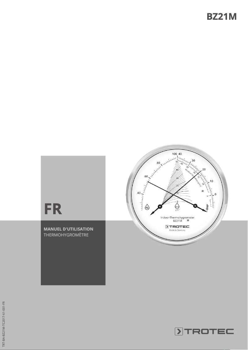 Page n°1 - Manuel utilisateur Trotec BZ21M