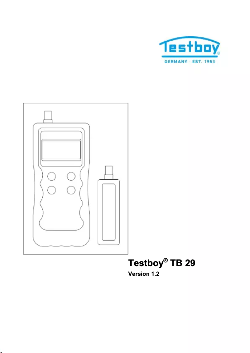 Page 1 de la notice Manuel utilisateur Testboy TB 29