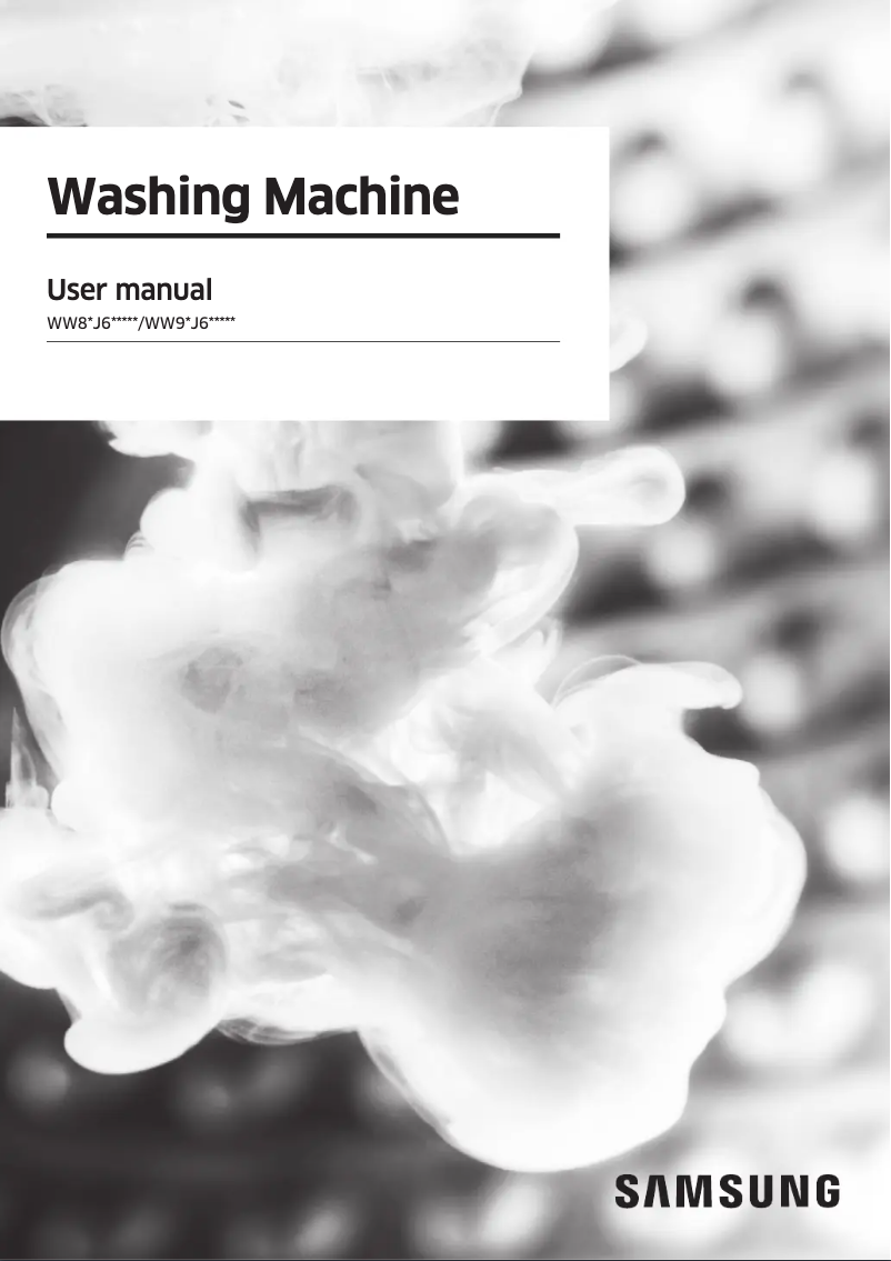 Image de la première page du manuel de l'appareil WW90J6400EW