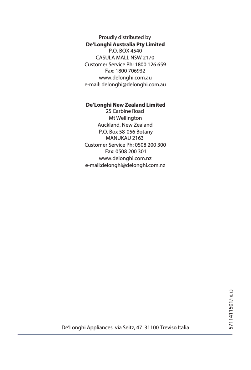 Page 1 de la notice Manuel utilisateur DeLonghi DCH7092ER