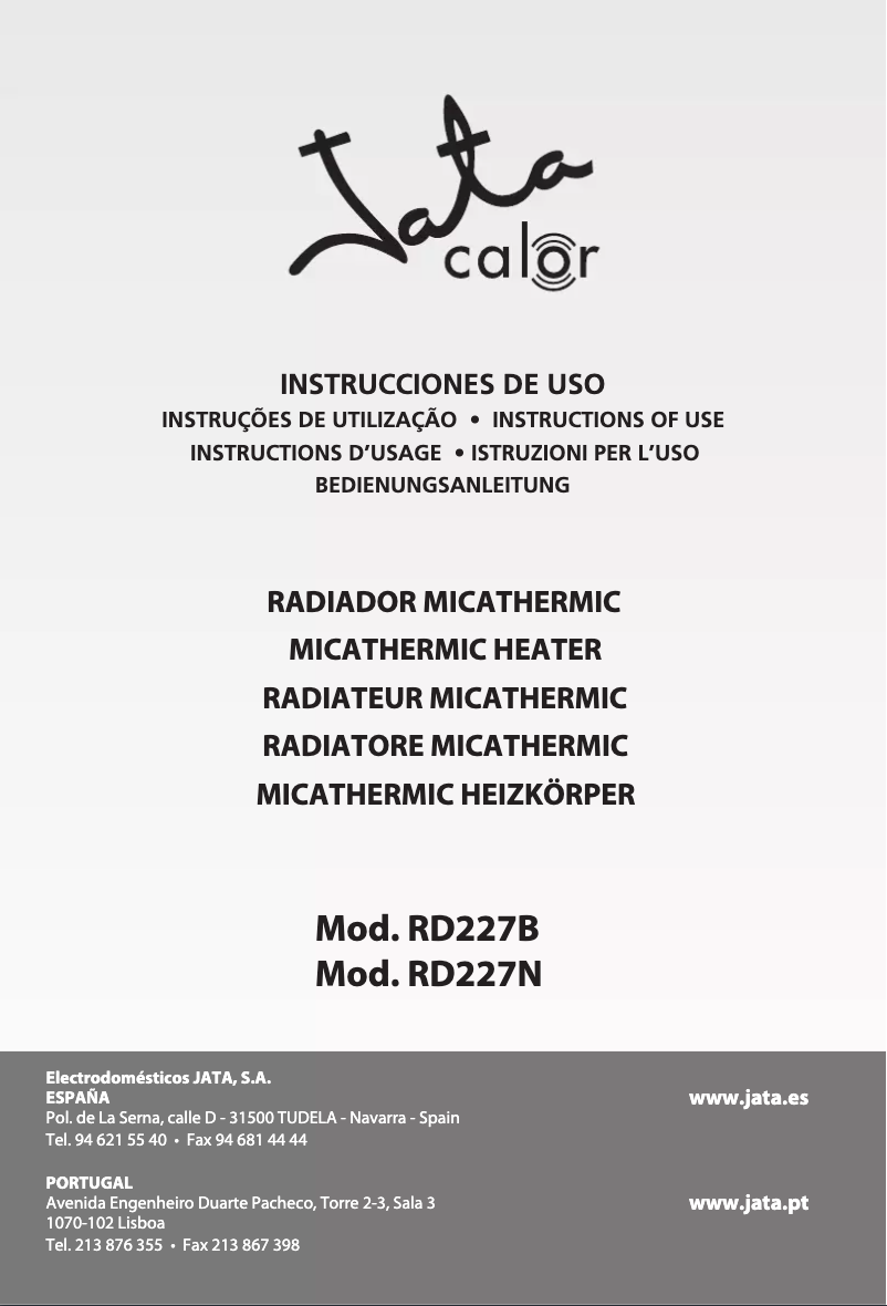 Image de la première page du manuel de l'appareil RD227B