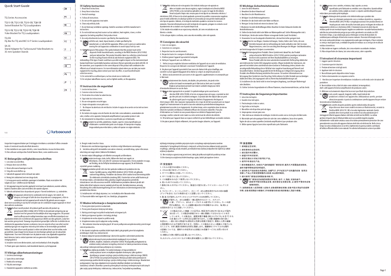 Image de la première page du manuel de l'appareil TQ10-SB