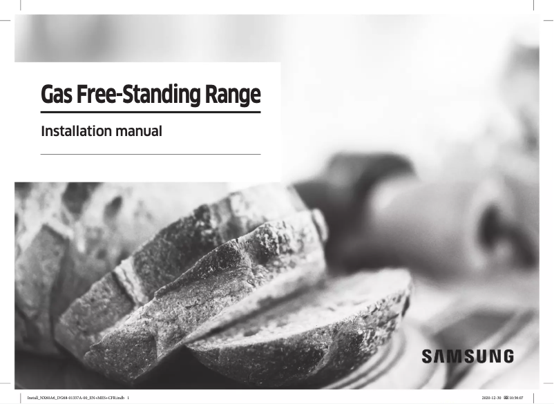 Page n°1 - Guide d'installation Samsung NX60A6751SG