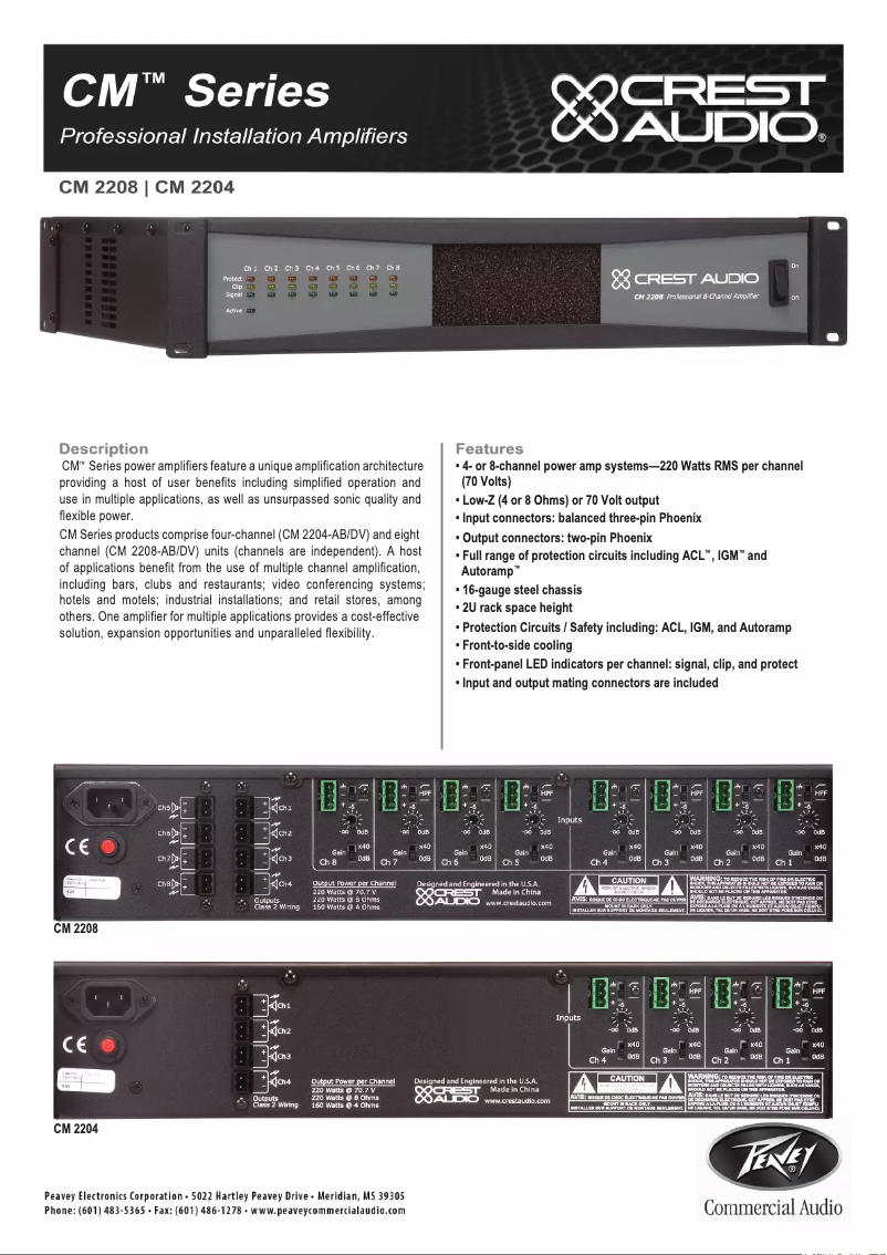Image de la première page du manuel de l'appareil CM 2204