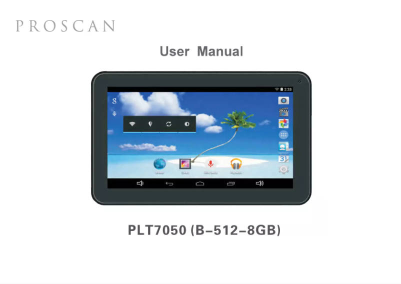 Page n°1 - Manuel utilisateur Proscan PLT7050 (B-512-8GB)