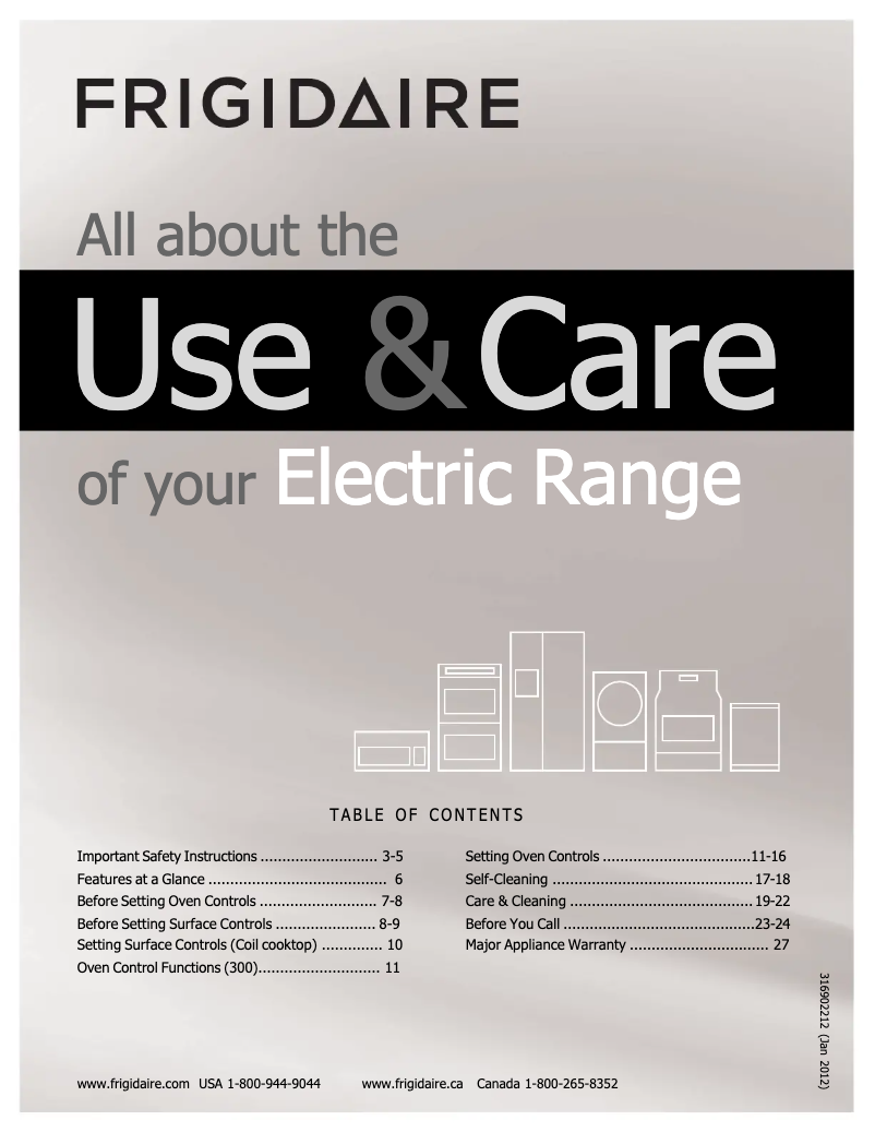 Image de la première page du manuel de l'appareil FFEF3016LB