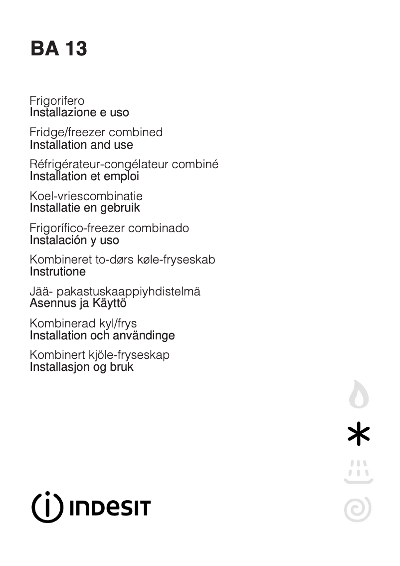 Image de la première page du manuel de l'appareil BA 13