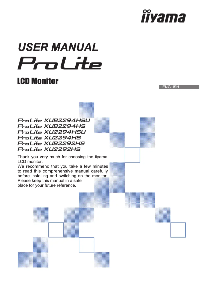 Image de la première page du manuel de l'appareil ProLite XUB2294HSU-B2