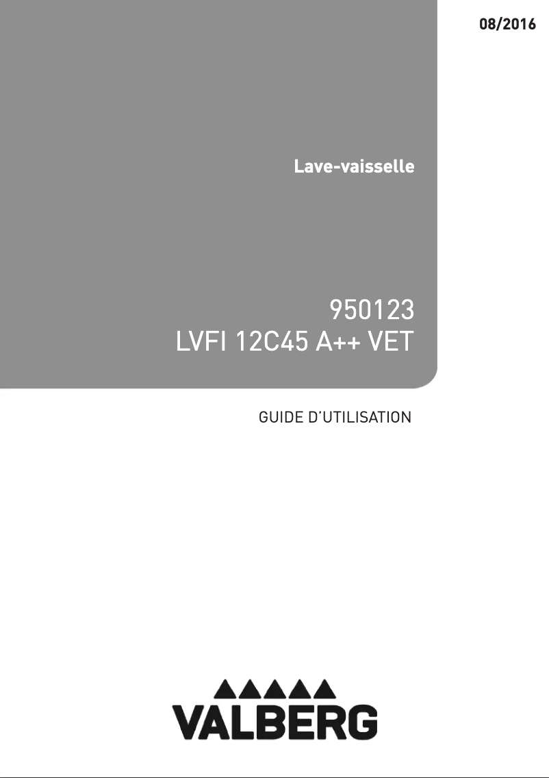 Page 1 of the manual User Manual Valberg LVFI 12C45A++ VET