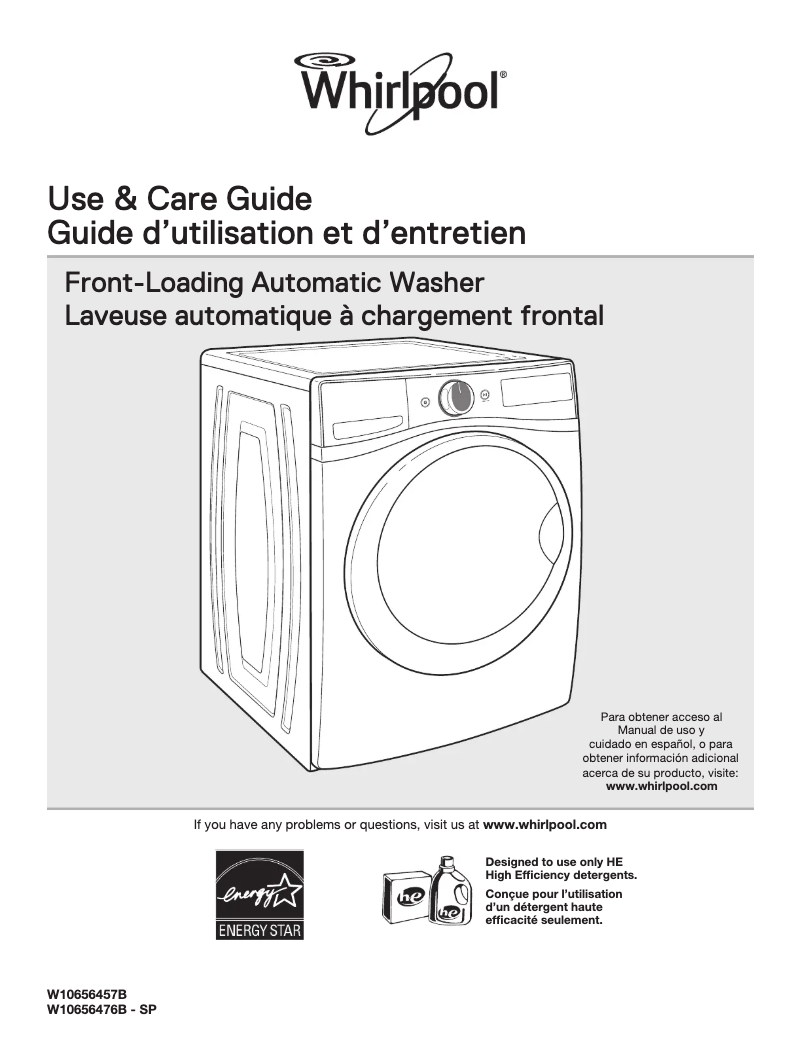 Image de la première page du manuel de l'appareil WFW72HEDW