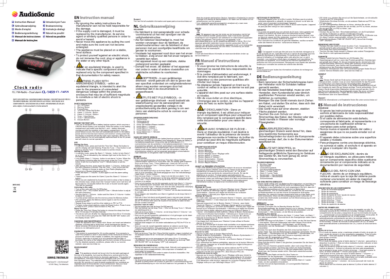 Image de la première page du manuel de l'appareil CL-1459