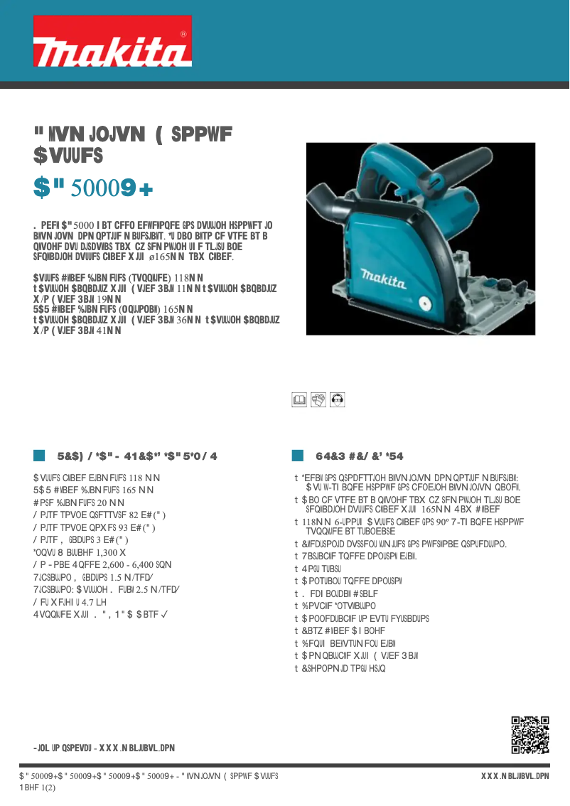 Image de la première page du manuel de l'appareil CA5000XJ