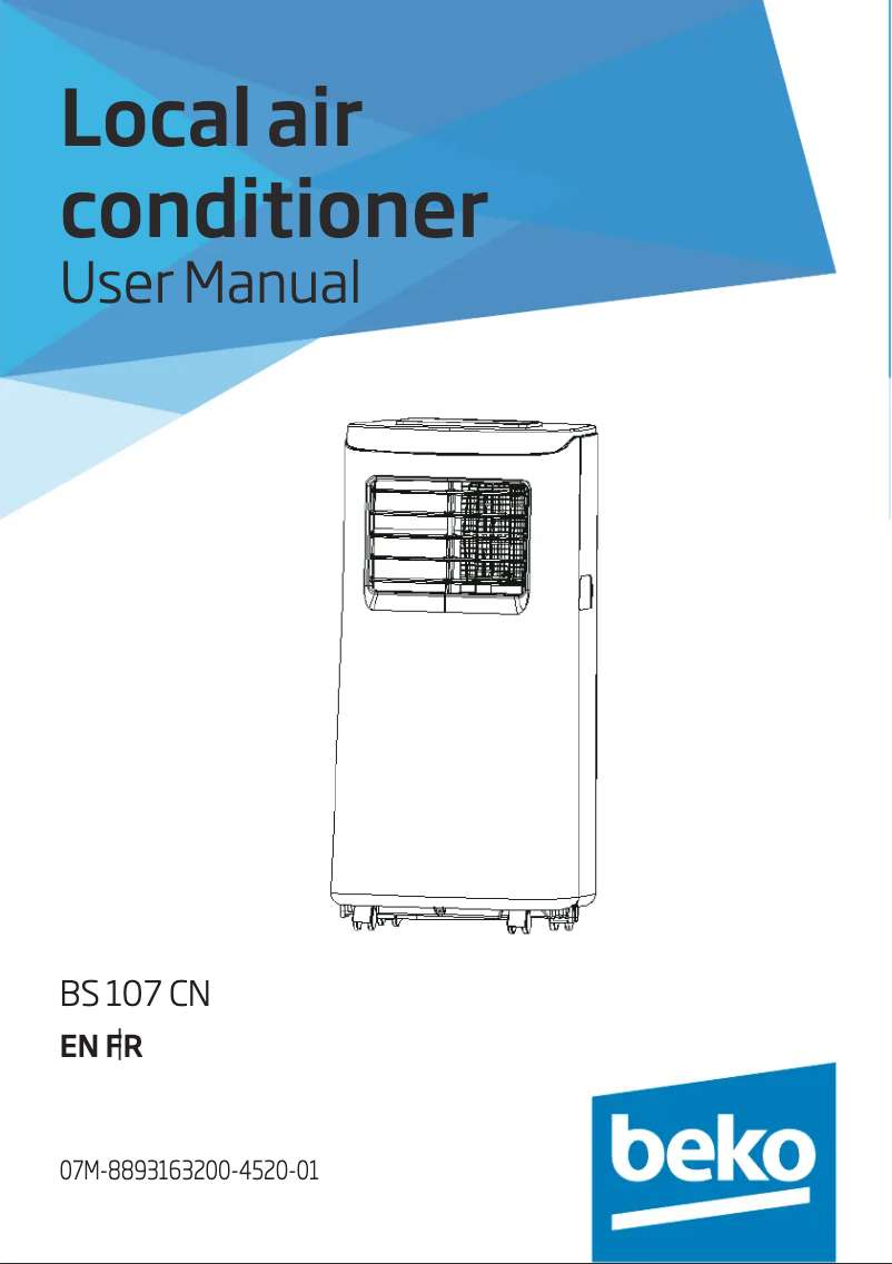 Page 1 de la notice Manuel utilisateur Beko BS107CN