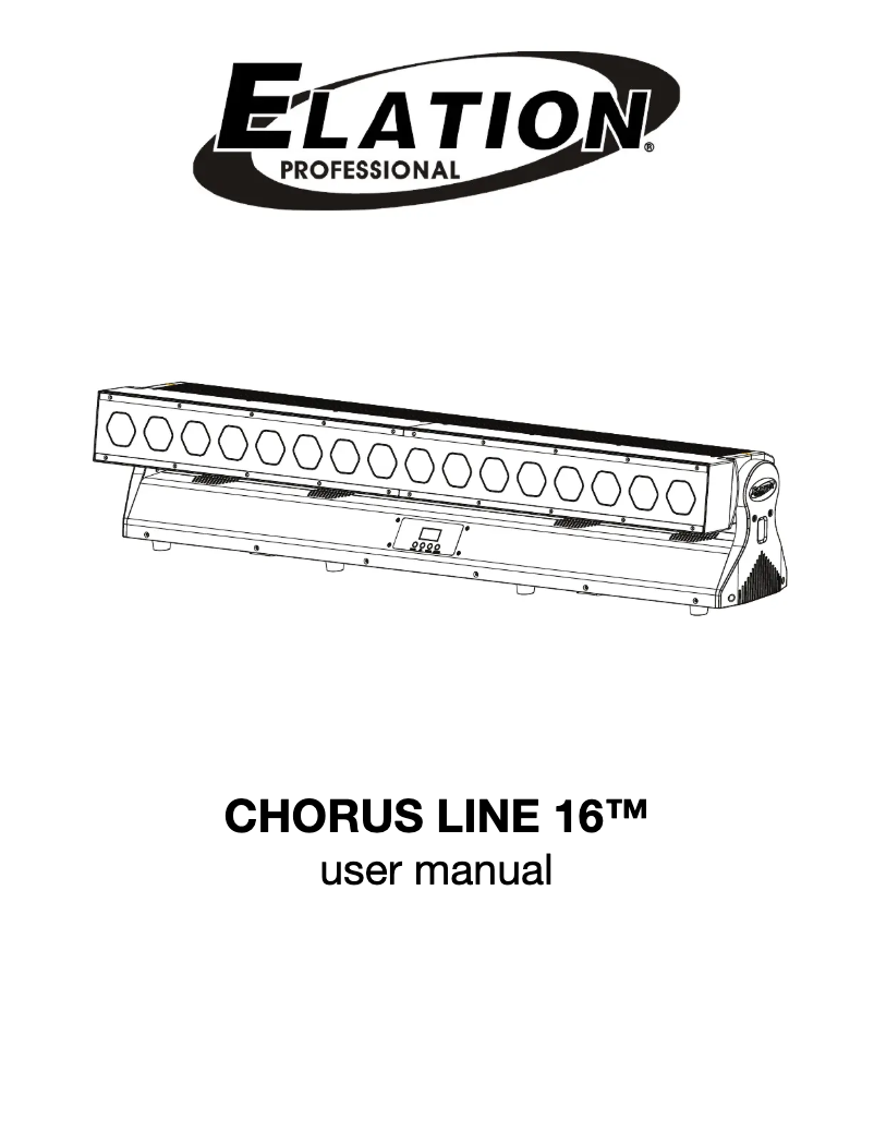Page 1 de la notice Manuel utilisateur Elation Chorus Line 16