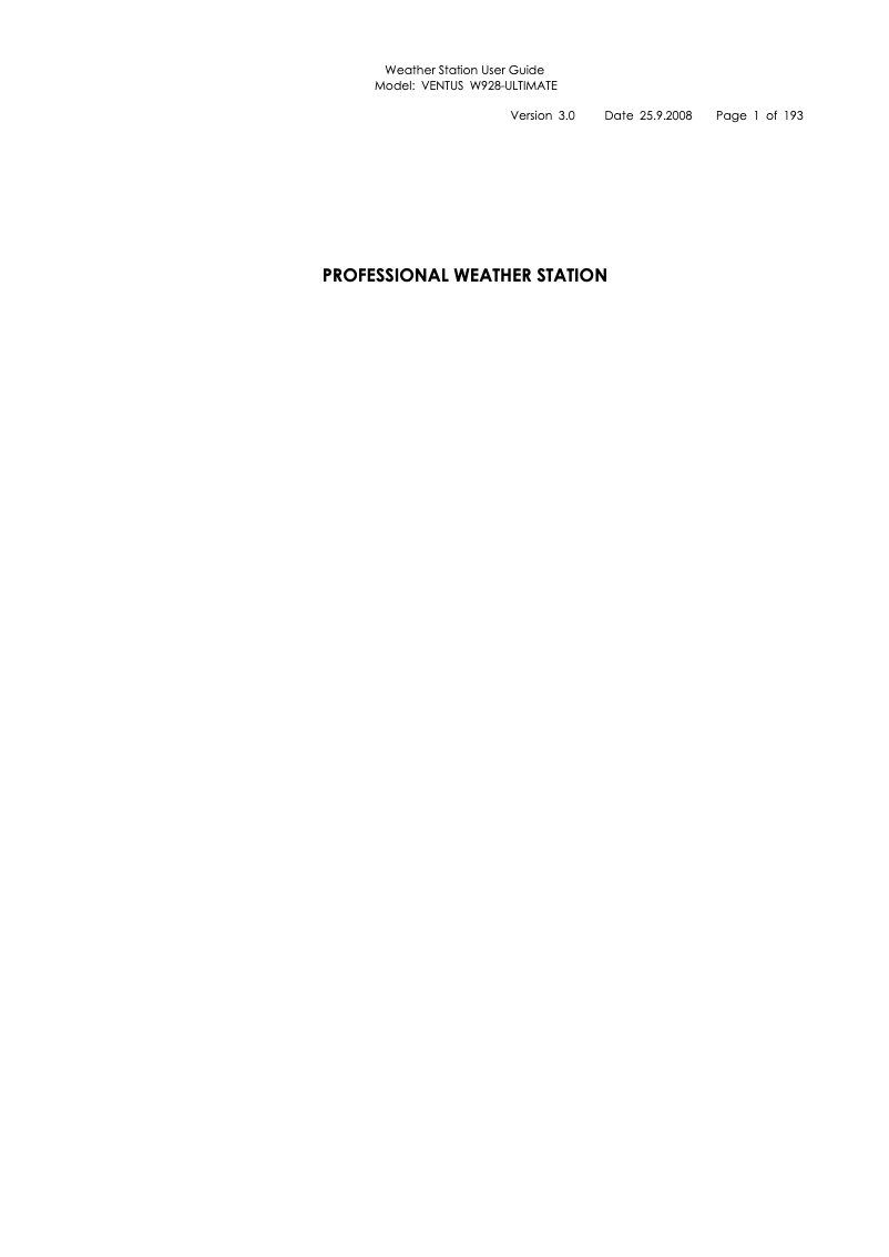 Page n°1 - Manuel utilisateur Ventus W928